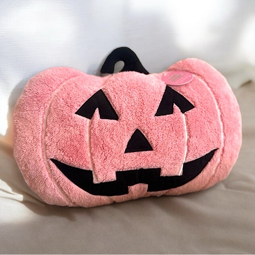 Pink Pumpkin Jack O’ Lantern - Plush Pillow Large Jumbo Throw Pillow Decor